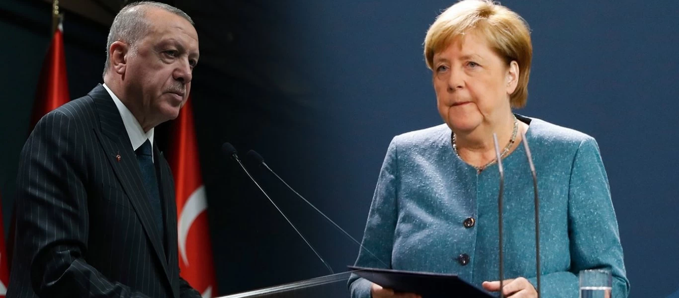 Ο Ρ.Τ.Ερντογάν έκανε «παράπονα» στην Α.Μέρκελ για τον Μακρόν: «Γιατί βρίσκεται μέσα στα πόδια μας»